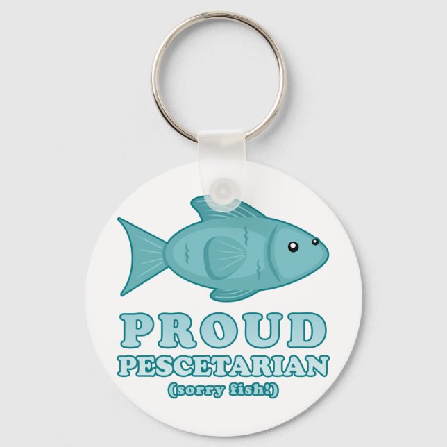 Proud Pescetarian Keychain (Front)