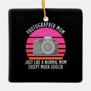 Proud Photographer Mom Ceramic Ornament
