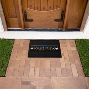 Proud Pinoy - Filipino Flag Abstract Geometric Doormat