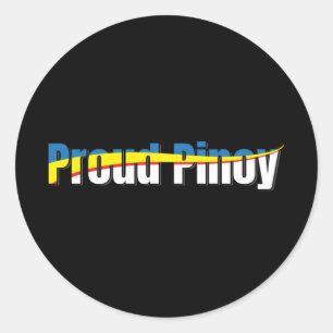 Proud Pinoy - Philippines Flag Tagalog Classic Round Sticker