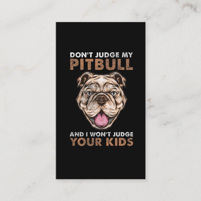 Proud Pitbull Mom Dog Owner Pit Bull Mother Business Card (Front)