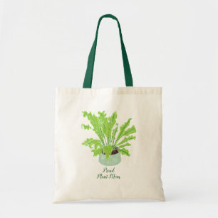 Proud Plant Mom - bird's nest fern on white. Tote Bag