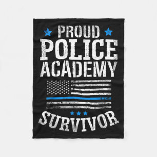 Proud police academy survivor  fleece blanket
