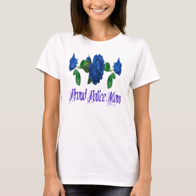 Proud Police Mom T-Shirt (Front)