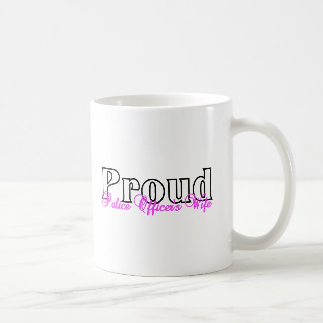 Proud Police Officer's Wife Mug (Right)