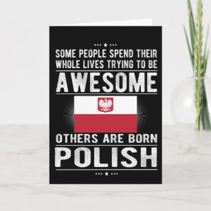 Proud Polish Flag Poland Heritage Polish Roots Card