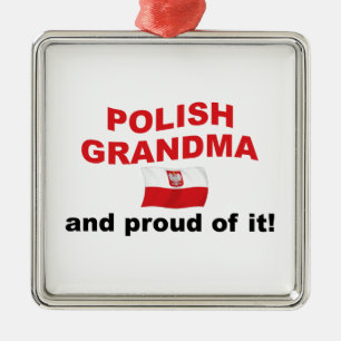 Proud Polish Grandma Metal Ornament