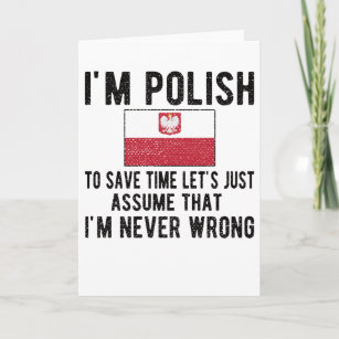 Proud Polish Heritage Poland Roots Polish Flag Card