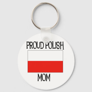 Proud Polish Mom Keychain