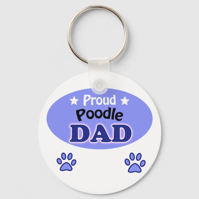 Proud Poodle Dad Keychain (Front)