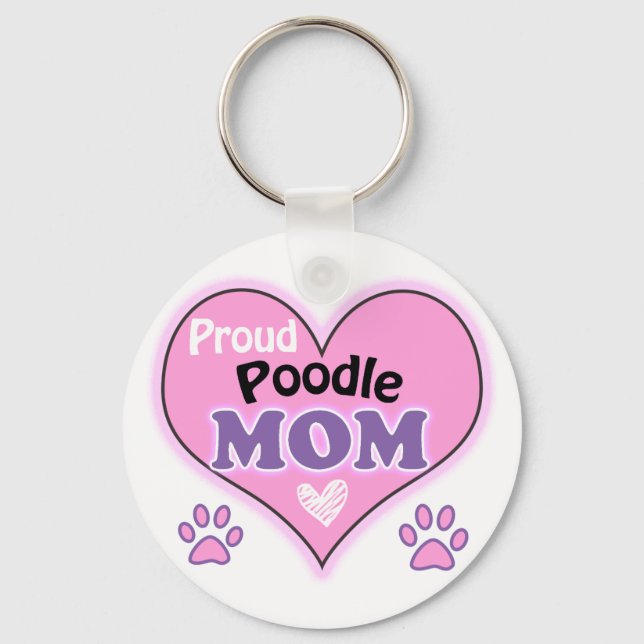 Proud Poodle Mom Keychain (Front)