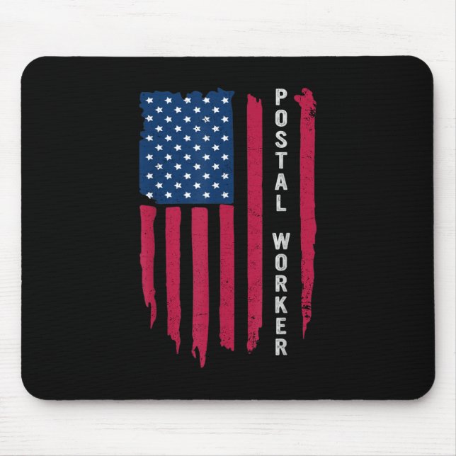Proud Postal Worker Postmaster Us Post Service Mem Mouse Pad (Front)