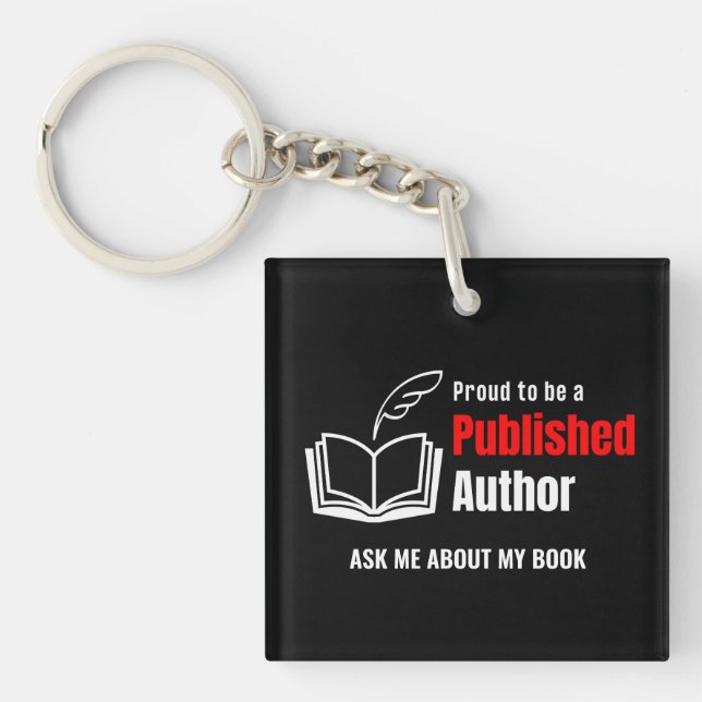 Proud PUBLISHED AUTHOR Keychain (Front)