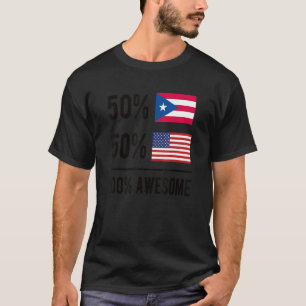 Proud Puerto Rican American Flag Puerto Rico Usa T-Shirt