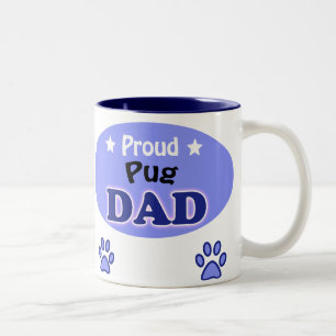 Proud Pug Dad Two-Tone Coffee Mug