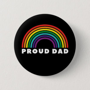 Proud Rainbow Dad 2 Inch Round Button