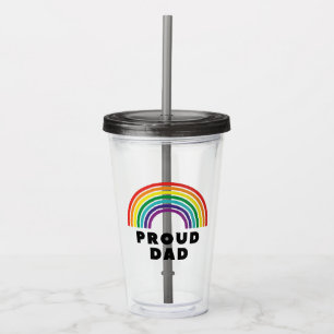 Proud Rainbow Dad Acrylic Tumbler