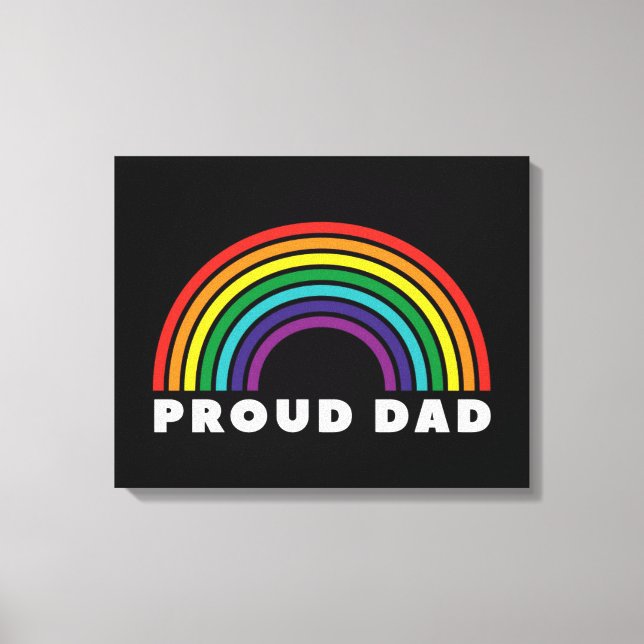 Proud Rainbow Dad Canvas Print (Front)