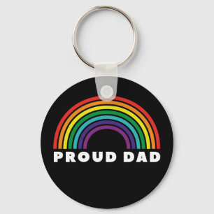 Proud Rainbow Dad Keychain