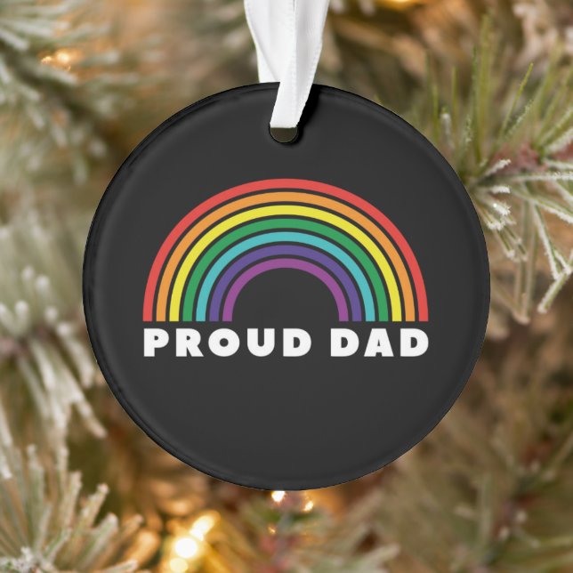 Proud Rainbow Dad Ornament (Tree)
