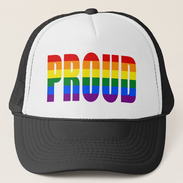 PROUD (Rainbow) Trucker Hat (Front)