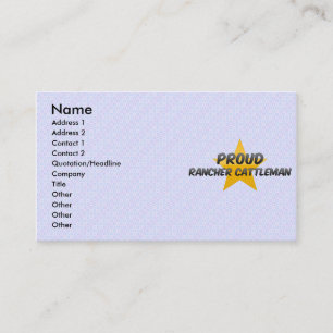 Proud Rancher Cattleman Business Card