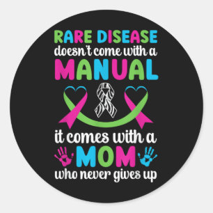 Proud Rare Disease Warrior Mother Rare Disease Awa Classic Round Sticker