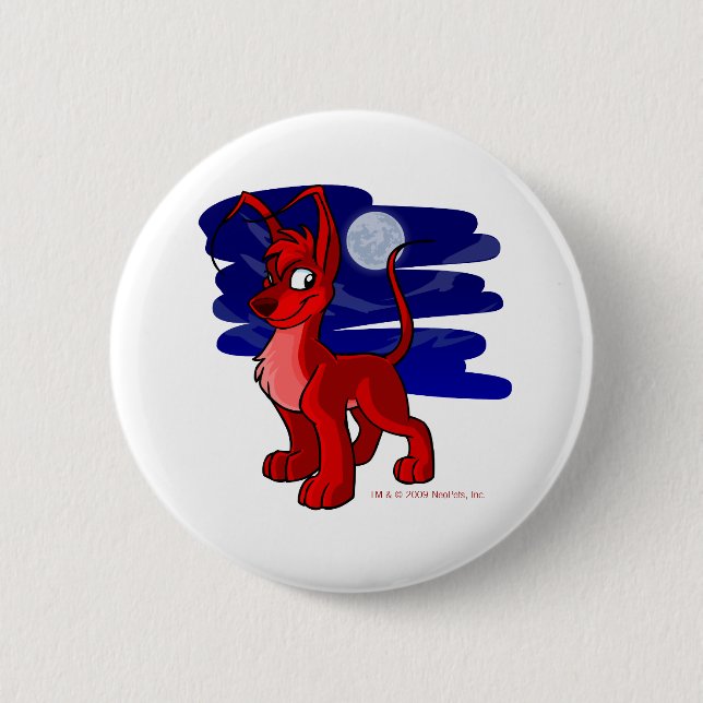 Proud red Gelert by moonlight 2 Inch Round Button (Front)
