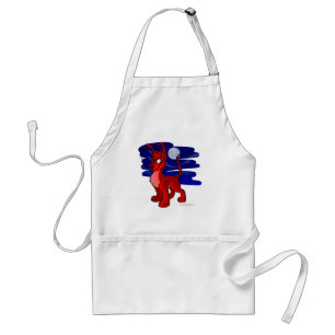 Proud red Gelert by moonlight Standard Apron
