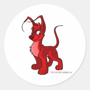 Proud red Gelert Classic Round Sticker