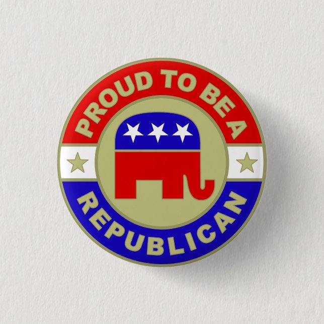 Proud Republican 1 Inch Round Button (Front)