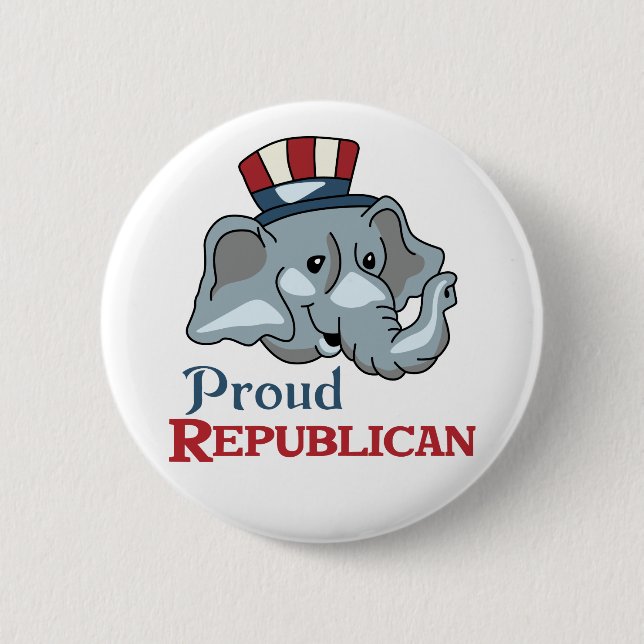 Proud Republican 2 Inch Round Button (Front)
