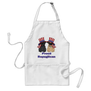 Proud Repuglican Fawn and Black Pug Tees, Gifts Standard Apron