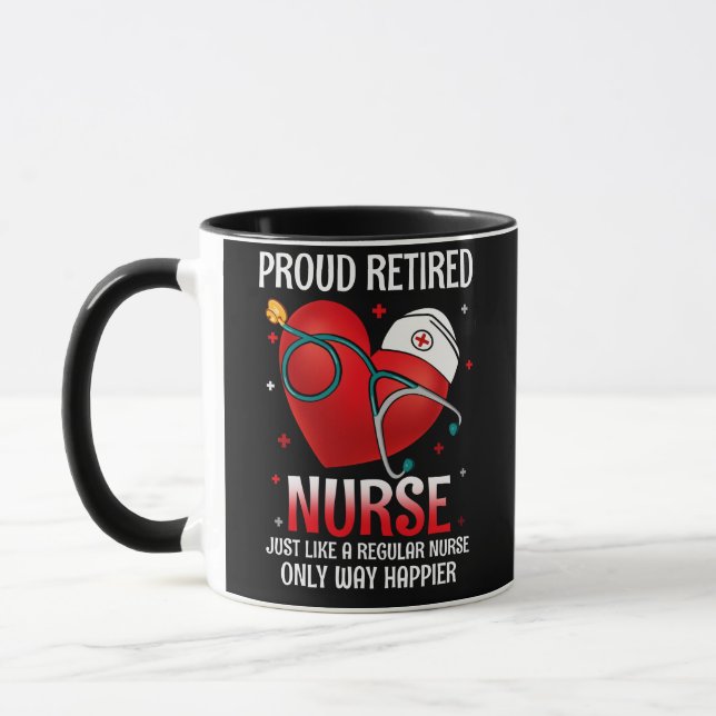 Proud Retired Nurse Just Like A Regular Nurse Mug (Left)