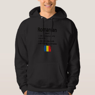 Proud Romanian Definition Romania Flag Romanian Ro Hoodie