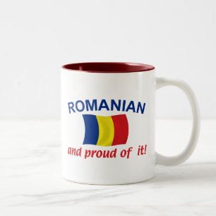 Proud Romanian Two-Tone Coffee Mug