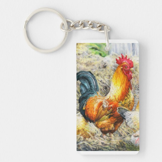 Proud Rooster Keychain (Front)