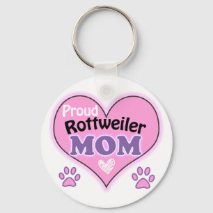 Proud Rottweiler Mom Keychain