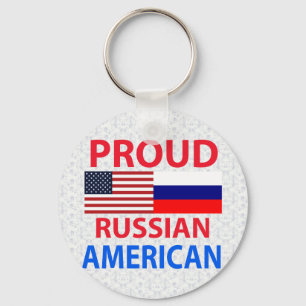 Proud Russian American Keychain