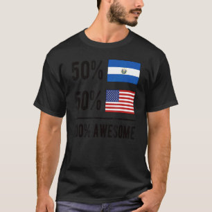Proud Salvadoran American Flag El Salvador Usa T-Shirt