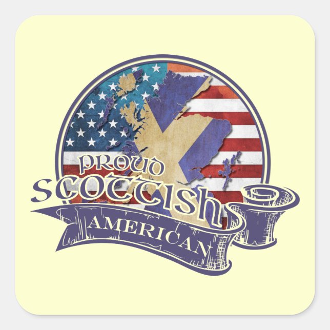 Proud Scottish American Stickers (Front)