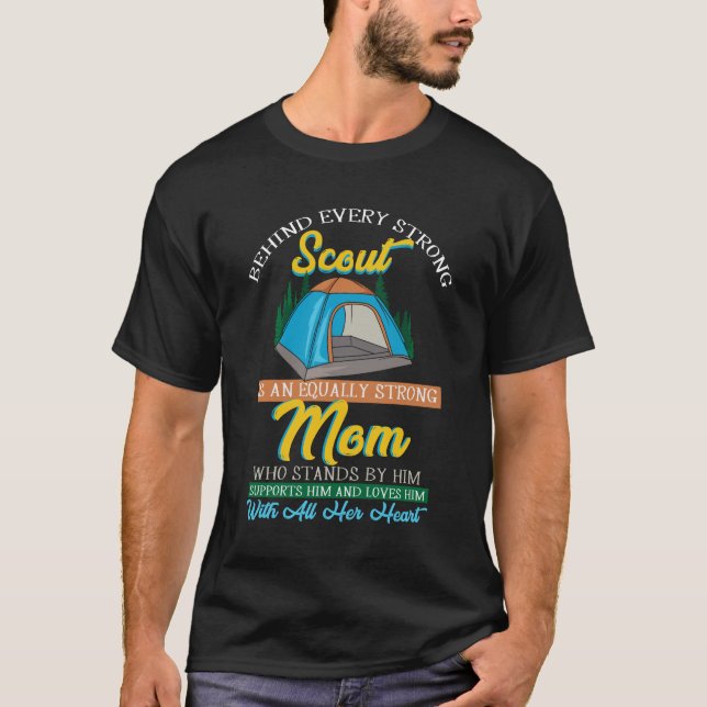 Proud Scout Mom Mother Scouting Mommy Gift T-Shirt (Front)