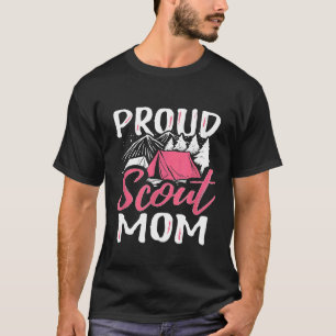 Proud Scout Mom Scouting Den Leader Cub Camping Tr T-Shirt