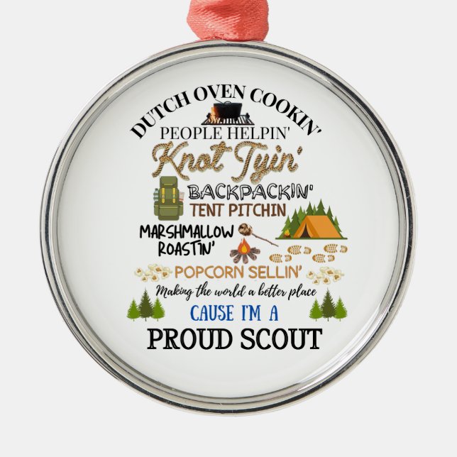 Proud Scout Ornament (Front)