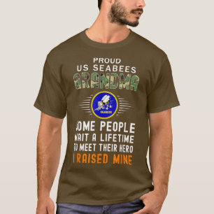 Proud Seabees Grandma I Raised My Heroes Camoue Ar T-Shirt