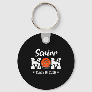 Proud senior basketball mom 2026 graduation keychain