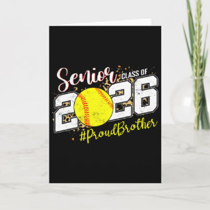 Proud Senior Brother Cl Of 2026 Softll Graduation Card