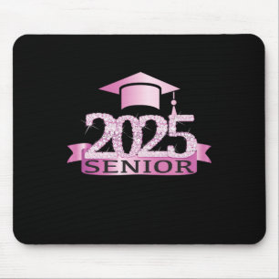Proud Senior Of 2025 Cap Graduation Year Decor Pin Mouse Pad