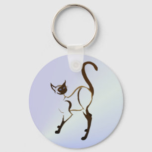 Proud Siamese Cat Keychain