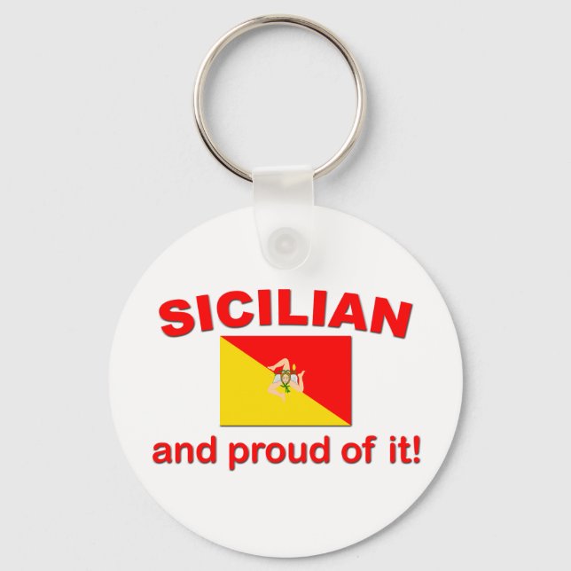 Proud Sicilian Keychain (Front)